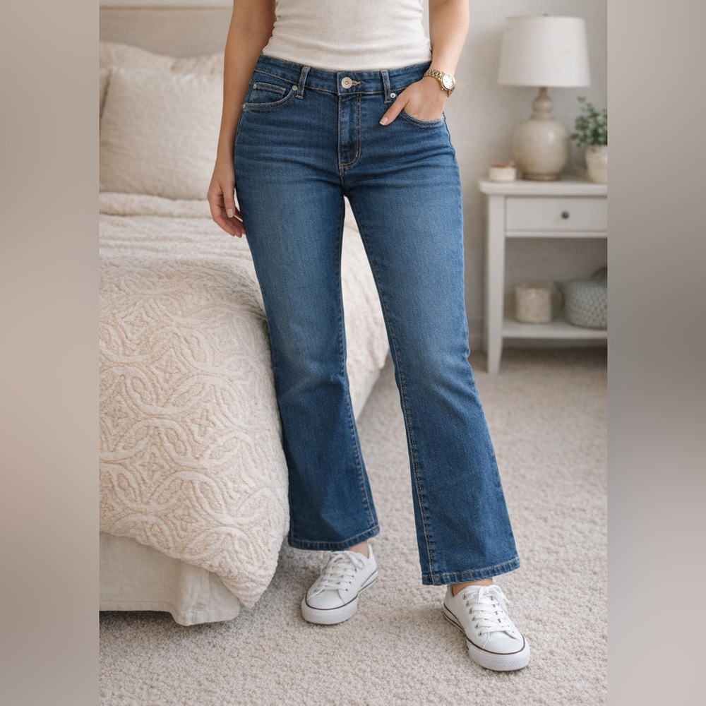 CHAPS Mid-Rise Crop Kick Jeans | Size 14/32